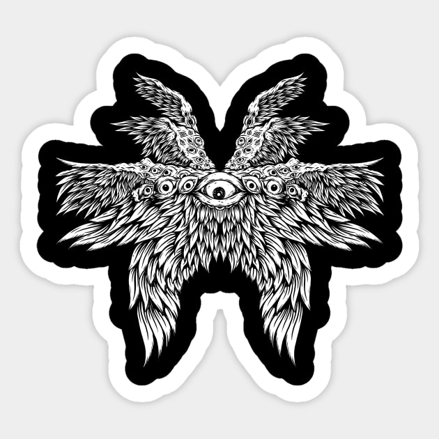 Divine Guardians: Biblically Accurate Seraphim - Fear Not Sticker by Holymayo Tee